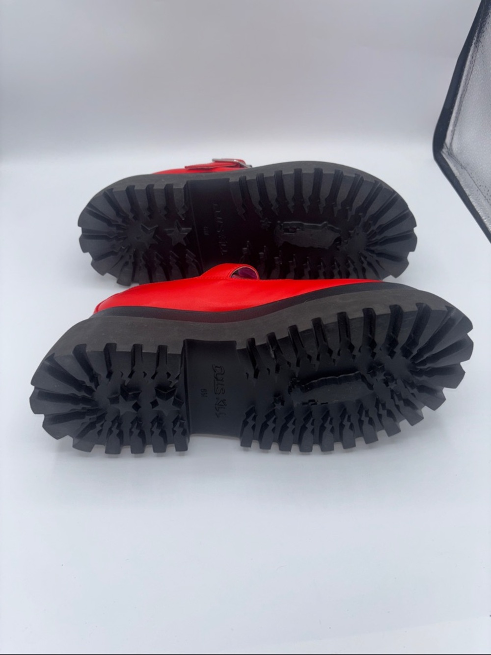 dELiA*s by Dolls Kill Red Platform Mary Jane with Black Lug Sole - Picture 10 of 16